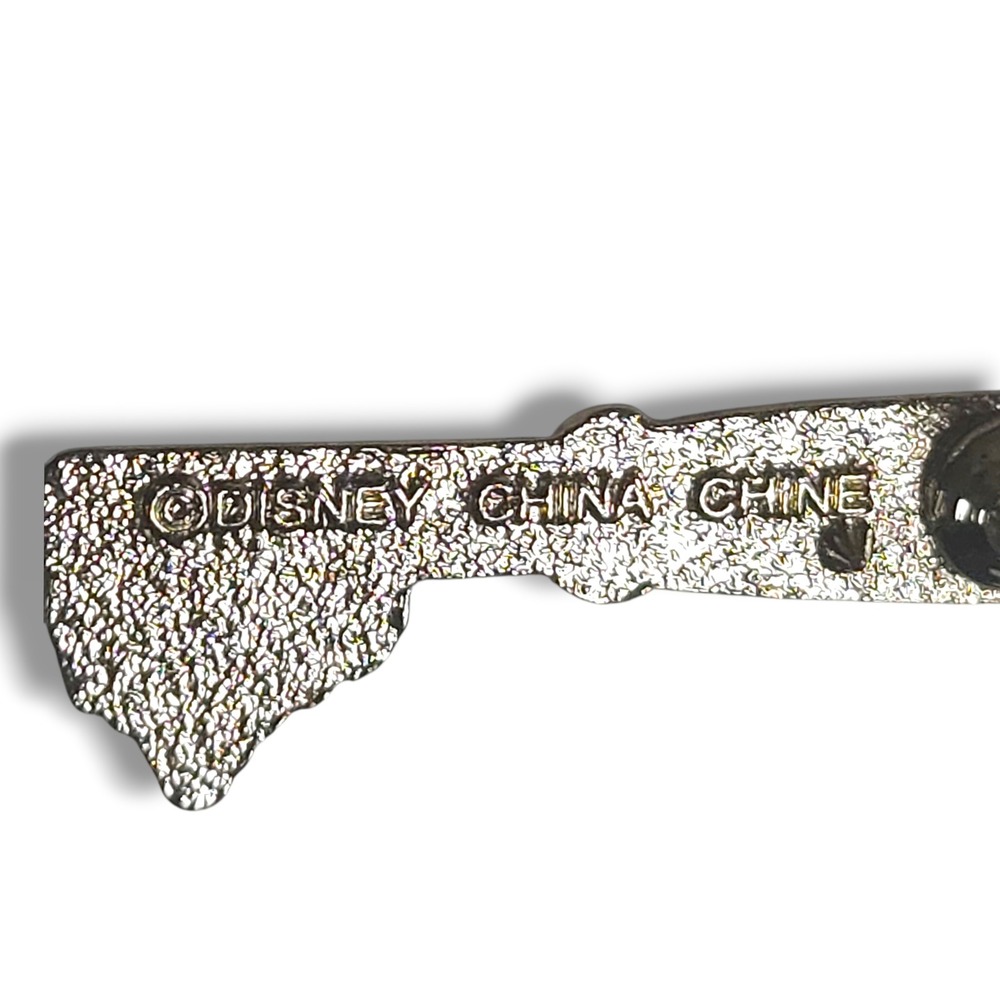 Disney Pin Imagination Key Floral Engraved Silver Tone OS - Picture 4 of 5